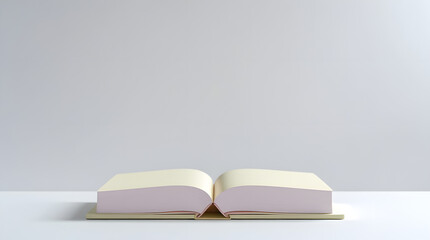 a open book lying on a white floor