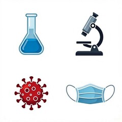 Icons laboratory illustration 