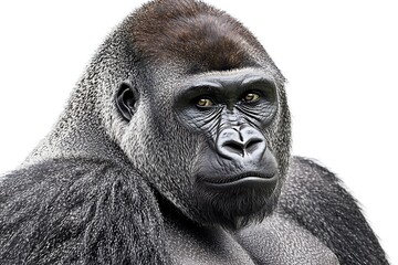 Clean professional animal silhouette centered in minimal white environment, captured using a full-frame mirrorless camera with a 70mm focal length, controlled focus on silhouette density, gentle