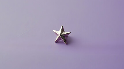 a cute shinning purplish star with purple background