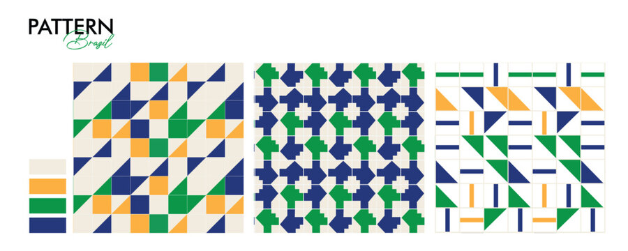 Samba Design: Geometric Modernist Tile Seamless Pattern