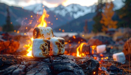 Cozy 2026 Fireside Gathering with Marshmallow Roasts on New Year Campfire