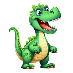 Roaring Dinosaur Cartoon Banner Illustration Design