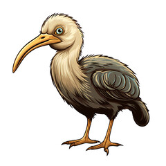 Kiwi Bird Doodle Illustration Vector Cartoon