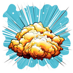 Vibrant Bursting Clouds and Explosions Vector