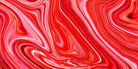 Vibrant Red Swirling Pattern with White Accents.