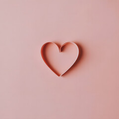 Simple pink heart shape