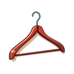 Simple Clothes Hanger Hook in Empty Wardrobe