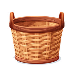Straw Wicker Basket with Handles Storage