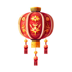 Traditional Chinese Lantern with Fringed Design