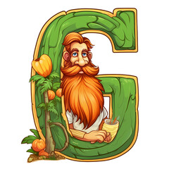 Educational Flashcard Letter G Game Illustration