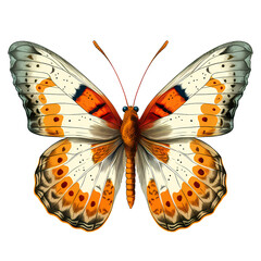 Elegant Anthocharis Damone Butterfly in Vintage Style