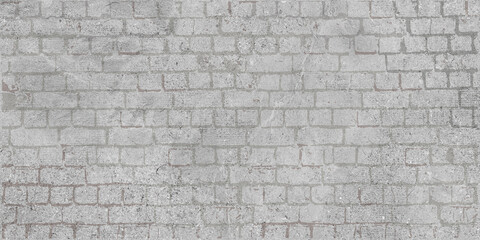brick wall pattern horizontal background. Flat wall texture. White textured brickwork for print, paper, design, decor, photo background, wallpaper.