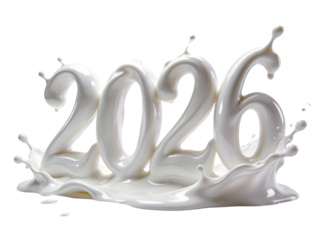 3D bold numerals 2026, isolated on white background, high-resolution, modern 3D typography, design, studio lighting