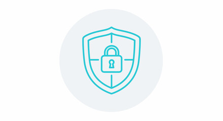 Secure shield icon representing protection and safety, digital security concept.