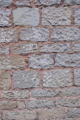 D&eacute;tail sur un vieux mur de pierres