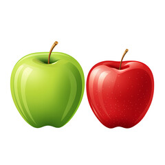 Obraz premium Vibrant Apple Duo Vector Illustration