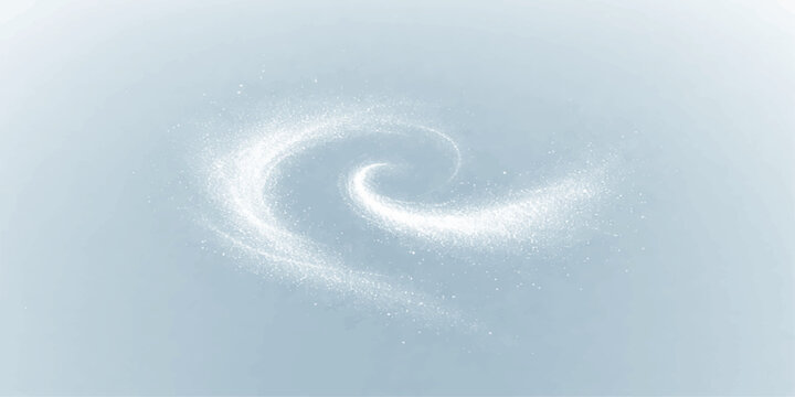 Abstract blue background with heart shaped white smoke and cold winter waves