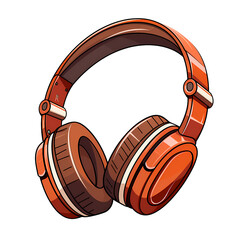 Modern Headphone Cartoon Illustration