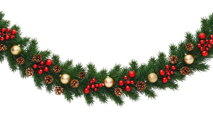 christmas wreath isolated on white