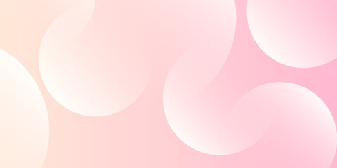 Minimalist banner background, pastel colorful, pink and yellow gradations. Circle effect style geometric, abstract background.