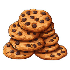 Delicious Pack of Cookies on White