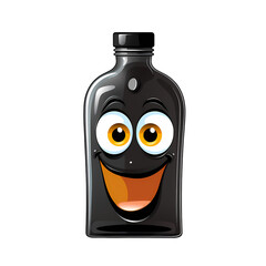 Facial Features on Bottle against White
