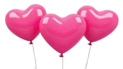 red balloons with hearts