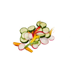 vegetables on a white background