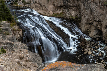 waterfall in the mountains