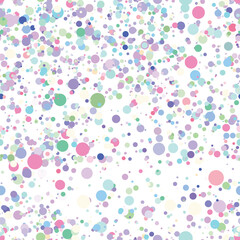 Multicolor background, colorful vector texture with circles. Splash effect banner. Dotted abstract illustration with blurred drops of rain. Seamless pattern for fabric, textile.