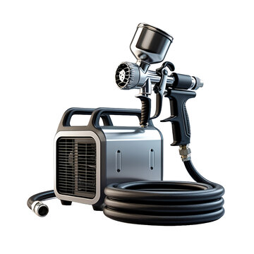 Paint sprayer system with compressor