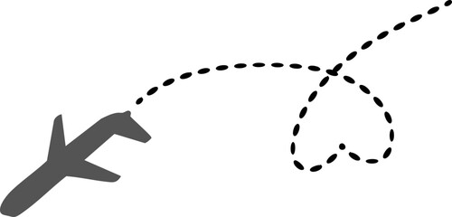 Airplane Plane routes line set. Planes dotted flight pathway. Plane paths. Aircraft tracking, planes, travel, map pins, location pins .start point line trace and plane routes. Airplane flight path. © Graphics Things