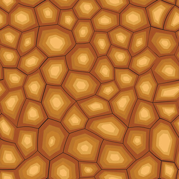 Abstract modern turtle shell seamless pattern. Animals trendy background. Brown tortoise decorative vector illustration for print, fabric, textile. Modern ornament of stylized skin.
