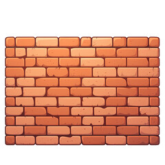 Obraz premium Brick Wall Vector on White Background