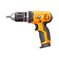 Drill Tool on White Background Vector Illustration