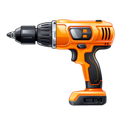 Professional Drill Tool Vector Illustration