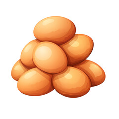 Egg Arrangement on White Background Stock Illustration