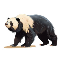 Wild Indian sloth bear moving quadrupedally