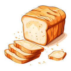 Moldy Bread Cartoon Vector Illustration