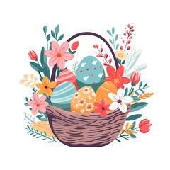 Easter Greeting Postcard with Handwritten Wish