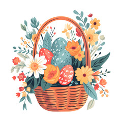 Elegant Easter Greeting Postcard Template