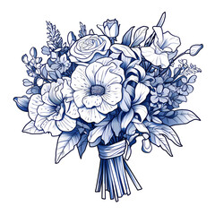 Sophisticated male hand holding exquisite bouquet