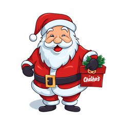 Festive Merry Christmas 2020 Santa Claus Logo