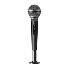 Professional Microphone on White Background Illustration