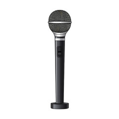 Professional Microphone on Clean White Background