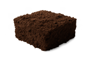 Peat soil block for gardening and planting isolated