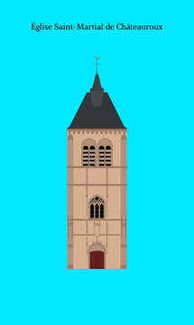 &Eacute;glise Saint-Martial de Ch&acirc;teauroux, France