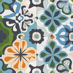 vector illustration hires Collection of High-Resolution Abstract Seamless ornament Patterns with Diverse Designs and Textures 
