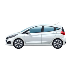 Fototapeta premium Sleek Hatchback on Modern Road